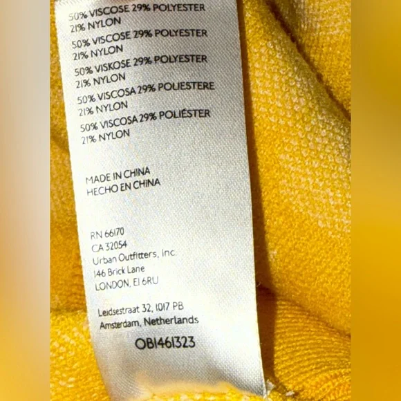 Maeve Anthropologie Yellow Floral Knit Top Open Back Tie Size L summer top 🍒 - Picture 8 of 9